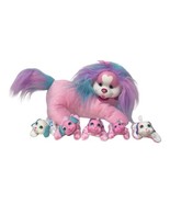 Puppy Surprise Pink W/ Blue Hair Soft Plush Pregnant Dog W/ 5 Babies Dol... - $462.85 MXN
