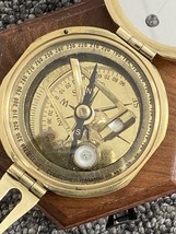Nautical Brunton Solid Brass Compass With Wooden Box Gift Uk Seller Uk Stock - £38.24 GBP
