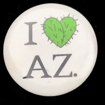 I Love Arizona Vintage Pin Pinback Button Cactus Heart - $10.00