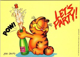Let&#39;s Party! Postcard Garfield the Cat Cartoon Comic POW! - $5.40