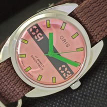 Refurbished Oris Winding Swiss Mens Vintage Wrist Pink Watch 558c-a297205-6 - £15.73 GBP