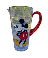 Mickey Mouse Minnie Mouse Clear Speckled Pitcher Red Handle 10 Inches - $355.84 MXN