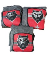 Kids Athletic Sports Hoodie Wolf Sweatshirt Youth Size Medium Gray Wolve... - $64.28