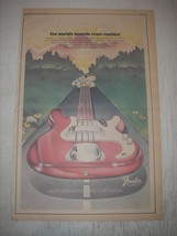 1973 Fender Precision Bass Guitar Ad - The world's favorite road machine - $18.49