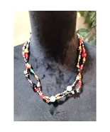 Women&#39;s Multicolor Beaded Necklace Boho Style Layered Lobster Clasp Jewelry - $35.05 CAD