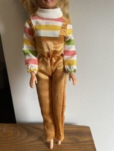 Vintage Gold &amp; Rainbow Barbie Doll Jump Suit outfit - $9.90