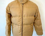 Vintage Gerry Puffer Light Jacket size L Down Filled Beige NO HOOD Zip CJ - £23.91 GBP