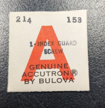 NOS Genuine Bulova Accutron 214 Watch Part #153 Index Guard Screw - £7.79 GBP