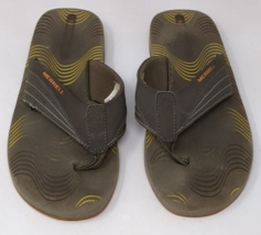 Merrell Flip Flop Sandals Thong Mens Size 7 Brown Bungee Cord - $24.74