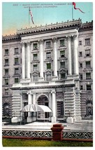 Mason Street Entrance Fairmont Hotel San Francisco CA Mitchell Postcard - £13.16 GBP