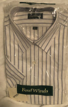 Vintage Four Winds Button Up White 16 1/2 SH3 - £6.65 GBP