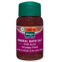 Kneipp Mineral Bath Salt, Pure Bliss Red Poppy & Hemp, 17.6 Oz. - £18.77 GBP