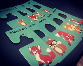 Baby clothes closet dividers. Foxes. Newborn - 4T. CHD000005 - $9.99