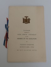 Vtg Dinner Irwin Steingut Members of Legislature1936 Rare Presidential E... - £47.54 GBP