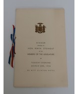 Vtg Dinner Irwin Steingut Members of Legislature1936 Rare Presidential E... - £44.80 GBP