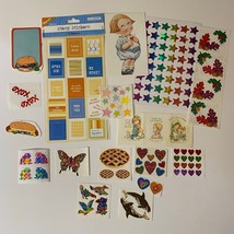 Vintage &amp; Modern Stickers Set Stars Hearts Whales Animals Food &amp; More - £17.51 GBP