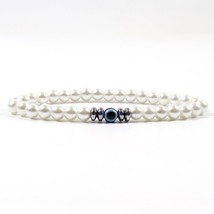 Ion round eye men bracelet 6mm strand black smooth stone bead bracelet for men handmade thumb200