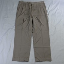 Canali 34 x 28 Khaki Pleated Cuffed Relaxed Classic Fit Mens Dress Pants - $18.99