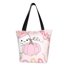 Pink Halloween Ladies Casual Shoulder Tote Shopping Bag - £19.58 GBP