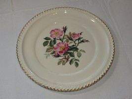 The Harker Pottery Co. Made in USA 22 KT Gold Trim 10 1/4&quot; dinner plate ... - £12.05 GBP