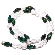 Rose Quartz Natural Gemstone Beads Jewelry Necklace 17&quot; 101 Ct. KB-336 - £8.71 GBP