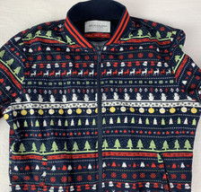 Denim &amp; Flower Jacket Lightweight Cotton Full Zip Christmas Holiday Men’s Small - £19.51 GBP
