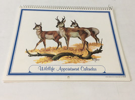 Vintage Sweney wildlife art 1988 appointment calendar spiral bound wall ... - $19.75