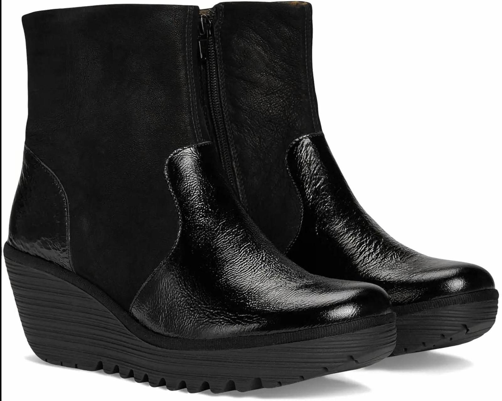Fly London Women&#39;s Zip Up Ankle Boots Black - $132.00