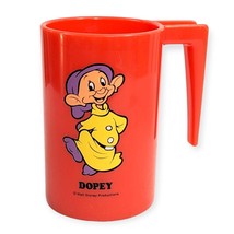 Snow White Vintage Walt Disney Productions Plastic Mug Cup: Dopey Dwarf, 8 oz - $12.90