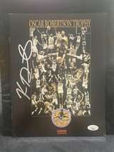 Kevin Durant Autographed 2007 Oscar Robertson Trophy Program PRE-NBA SIG JSA COA - £223.97 GBP