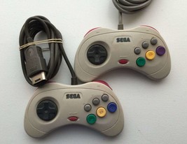 Authentic Sega Saturn Controllers - White - Work Fine - £29.64 GBP