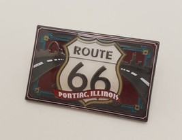 ROUTE 66 Pontiac Illinois Travel Collectible Souvenir Lapel Hat Vest Pin - $19.60