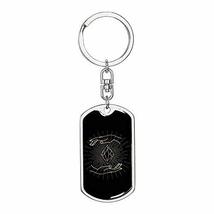 Tarot Card Magic Crystal And Hand Swivel Keychain Dog Tag Stainless Steel or 18k - £43.24 GBP