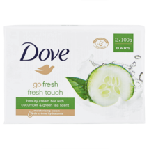 (12) Dove &quot;Go Fresh&quot; Fresh Touch Beauty Cream Bar with Cucumber &amp; Green Tea Scen - £23.79 GBP