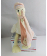 Vintage Aurora Baby Special Delivery Pink Stork Plush Baby Bear With Tag... - $19.10 CAD