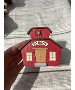 Vintage  Little Red School House Teacher Post-It Note Desk Holder - $18.00
