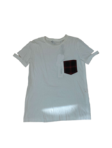 HELMUT LANG Damen T-Shirt Plaid Pocket T Solide Kurzarm Weiß Größe XS G0... - £68.02 GBP