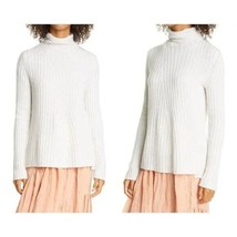 Womens Size XS Vince Off White Twist Neck Wool &amp; Cashmere Turtleneck Sweater - £50.91 GBP