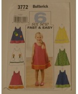 Butterick Sewing Pattern # 3772 Toddler Childrens Dress Uncut - £3.91 GBP
