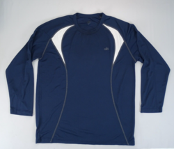 Mens alo Yoga Blue Coolfit Technical Long Sleeve Workout Top Sz XXL - $18.95