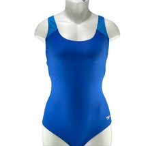 SPEEDO Swimsuit Multi Blue Racer Back Bathing Suit Womens Size 8 - £12.69 GBP