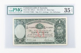 1942 (ND) Commonwealth Dell&#39;Australia Pound (Scelta VF-35 EPQ PMG ) £ 1 ... - $207.73