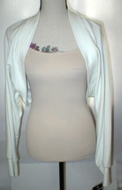 NWT New Adidas M Cream White Crop Jacket Wrap Bolero Womens Yoga Barre P... - £85.66 GBP