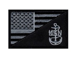American USA Flag Anchor Hook Fastener Patch (MTN3) - £5.47 GBP