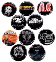 Lot of 10 Punk Rock Metal Psychobilly 1&quot; Pinback Buttons Motorhead Hellb... - $8.38