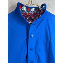 Chubbies Mens Blue Trees Bears Sherpa Reversible Jacket Quarter Zip Size... - $652.13 MXN