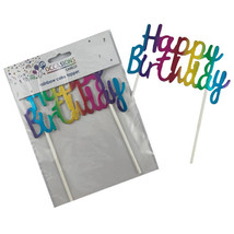 Alpen Happy Birthday Metallic Cake Topper - Rainbow - $28.92