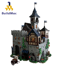 Modular Building Blocks Set for Black Falcon&#39;s Castle Street MOC Bricks Toys Kit - £451.06 GBP