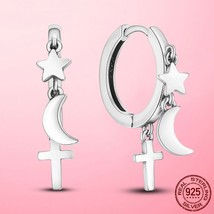  silver footprint dolphin geometry hoop earring for women female fashion jewelry making thumb200