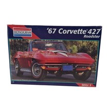  Monogram 1:25 Scale &#39;67 Corvette 427 Roadster 2968 Plastic Model Kit 1998 - £21.65 GBP